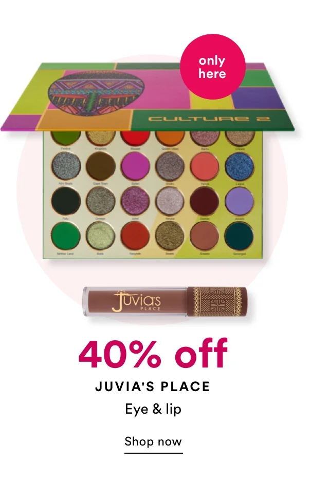 40% off Juvia's Place eye & lip