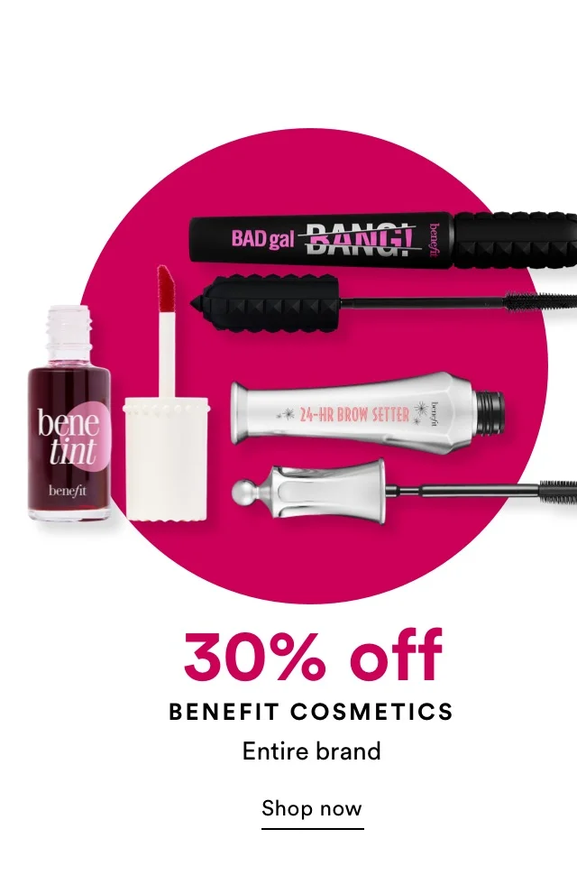 30% off Benefit Cosmetics