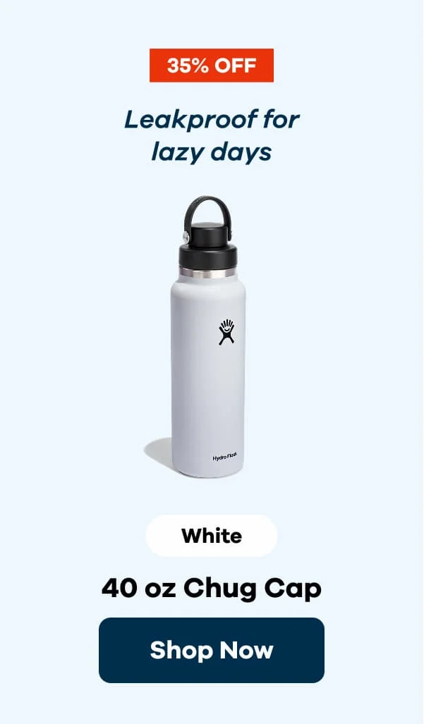 35% OFF Leakproof for  lazy days. White. 40 oz Chug Cap. | Shop Now