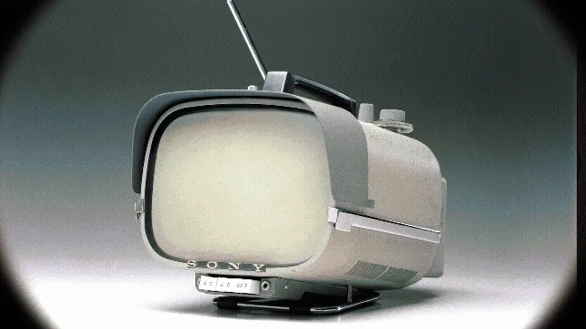 A gif image of the history of the Sony TV throughout the years.