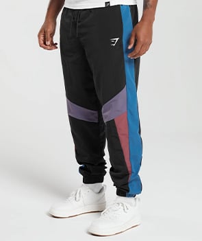 RETRO TRACK PANTS - BLACK