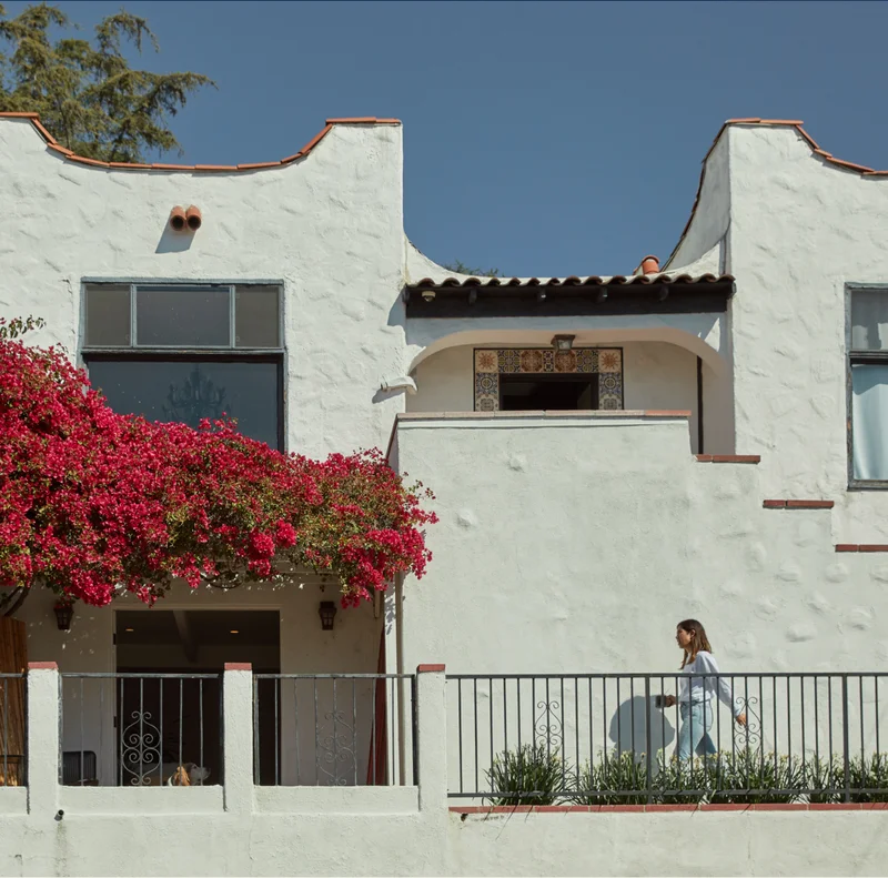 Pictured: Natalie Ebel outside her home in Los Angeles.