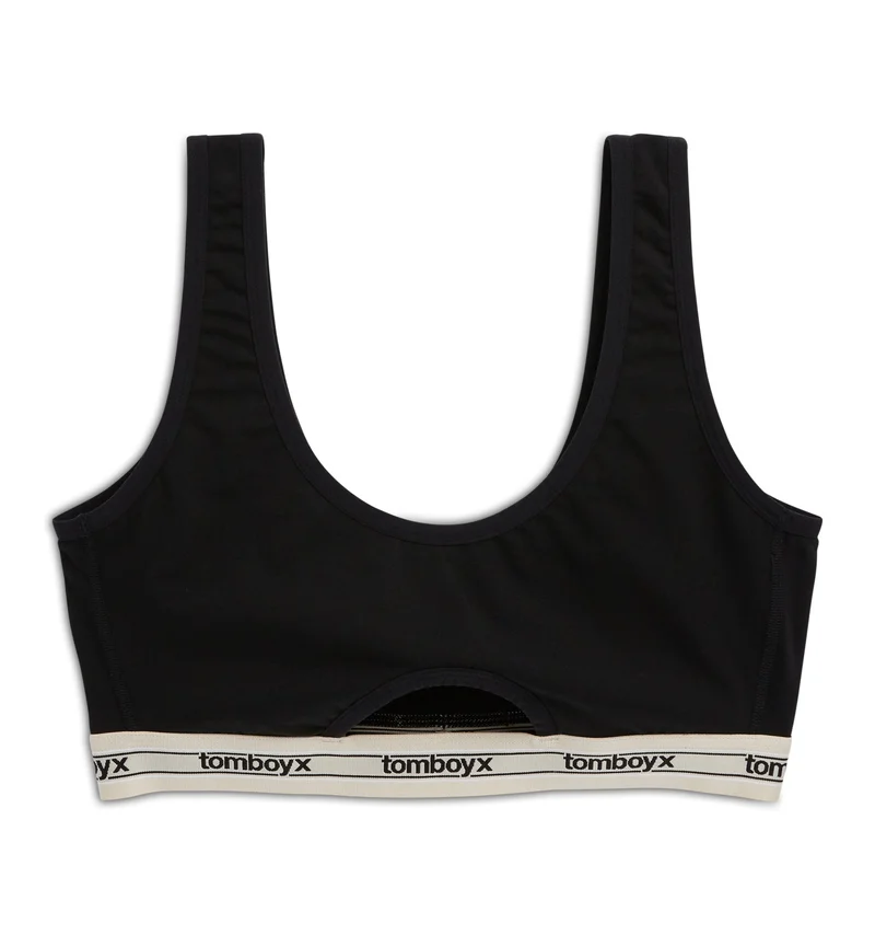 Image of Peekaboo Soft Bra - Retro Black
