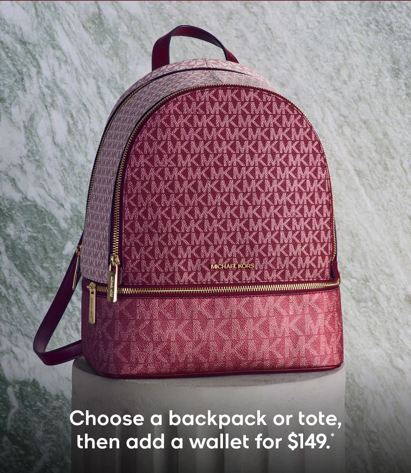 The Gift List The Gift List The Gift List Choose a backpack or tote, then add a wallet for $149.*