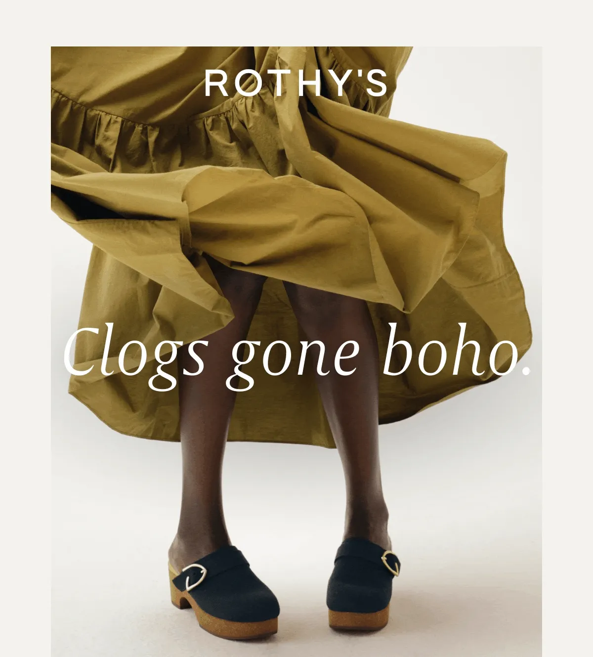 Clogs gone boho.