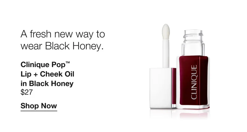 A fresh new way to wear Black Honey. | Clinique Pop™ Lip + Cheek Oil in Black Honey $27 | Shop Now