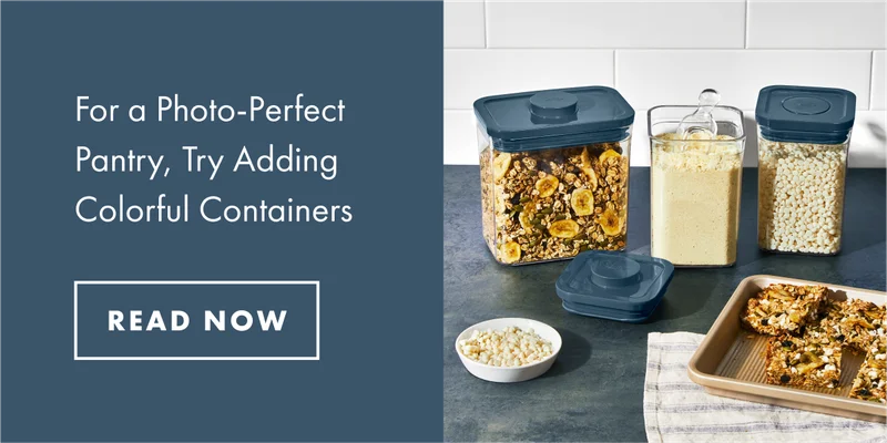 For a photo perfect pantry, try adding colorful containers. Read now.