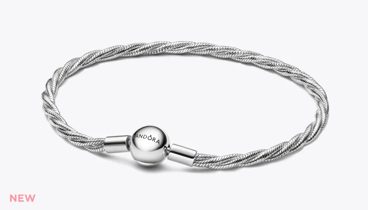 Round Pandora Clasp Twisted Snake Chain