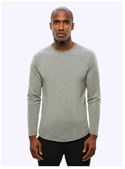 AO Long Sleeve Curve-Hem Tee