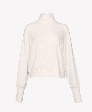 ivory waffle weekend top
