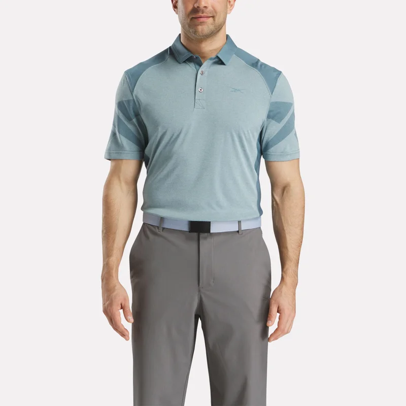 Image of Men's Short Sleeve Signature Vector Sleeve Polo Shirt