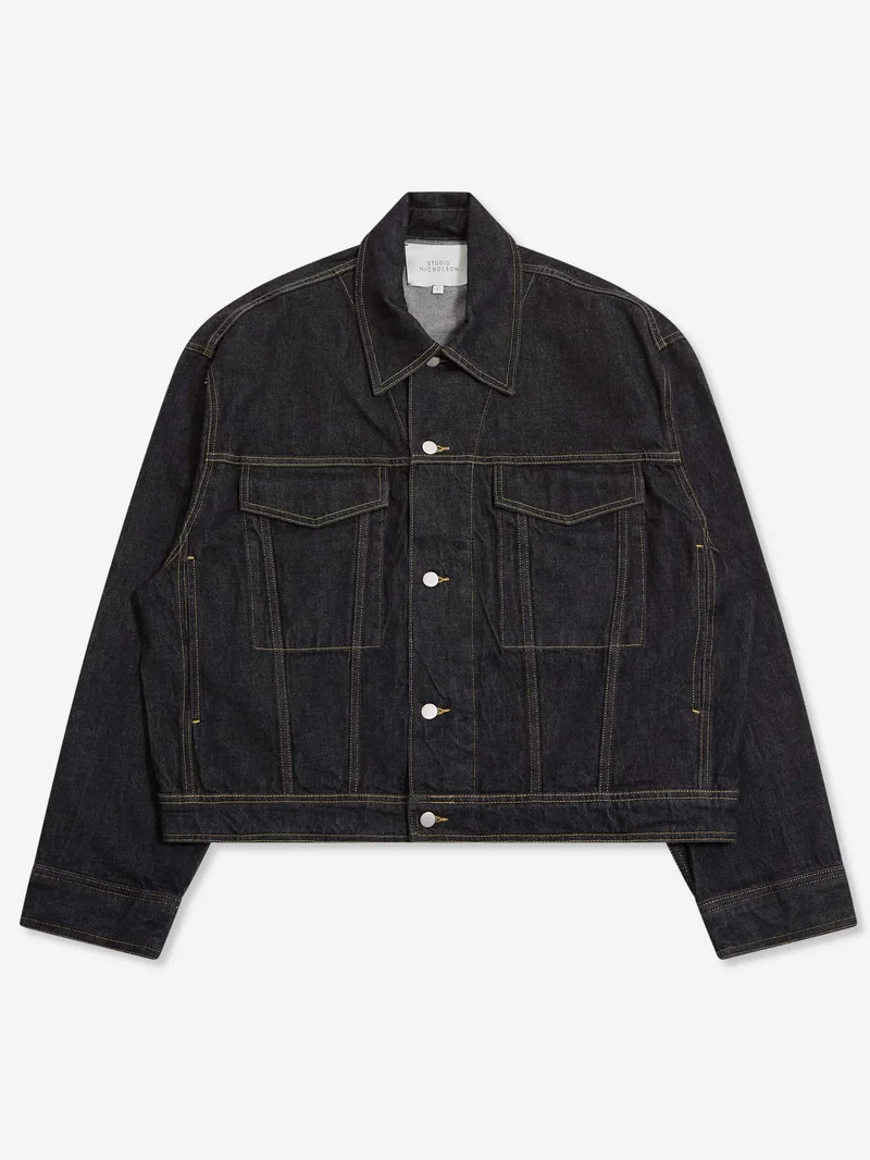 Image of Studio Nicholson Stein Classic Denim Jacket - Black