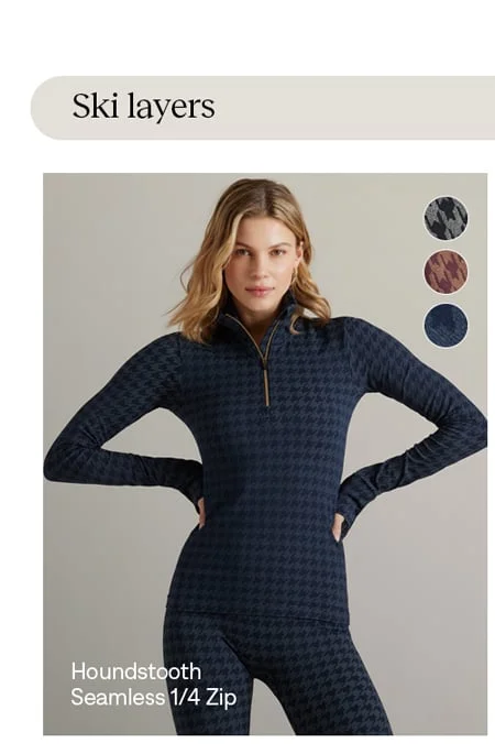 Houndstooth Seamless 1/4 Zip