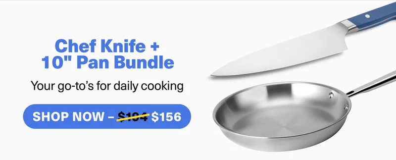 Chef Knife + 10" Pan bundle. Your go-to's for daily cooking