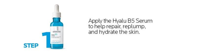 Step 1: Apply our Hyalu B5 Serum