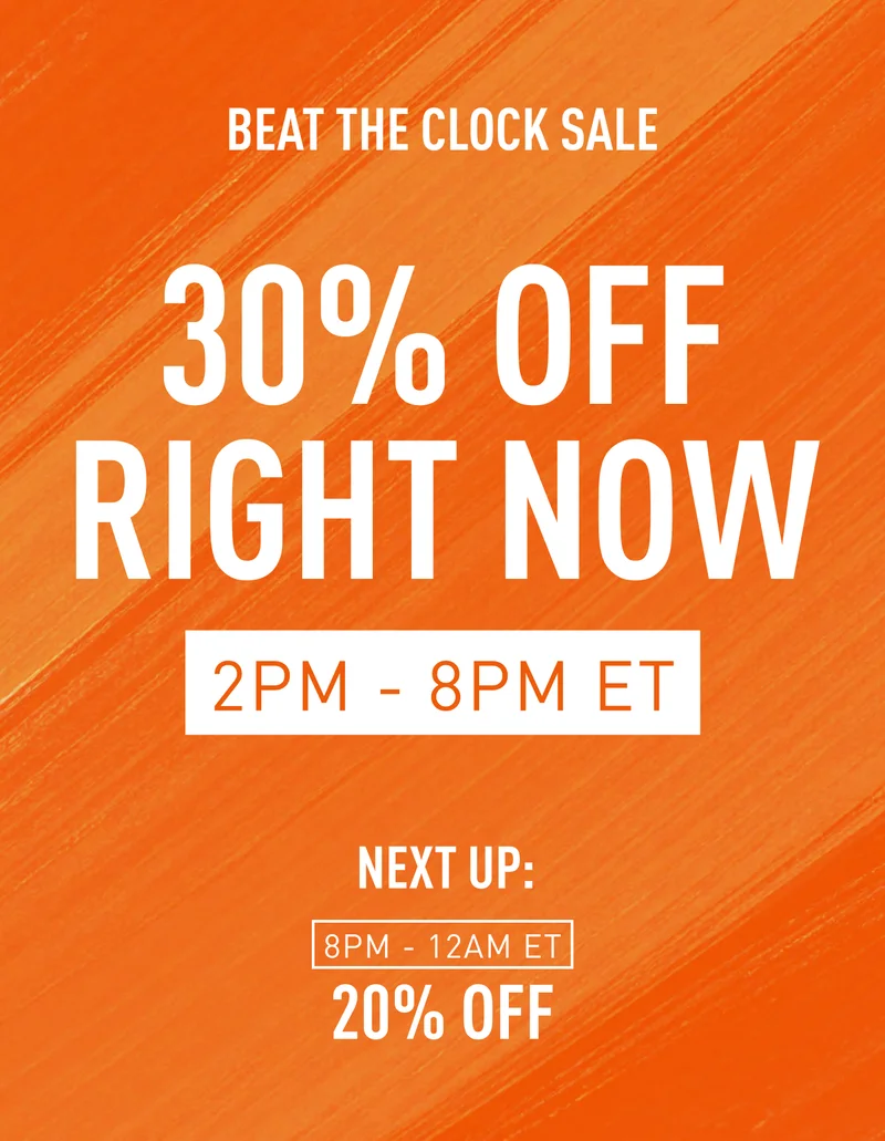 BEAT THE CLOCK SALE