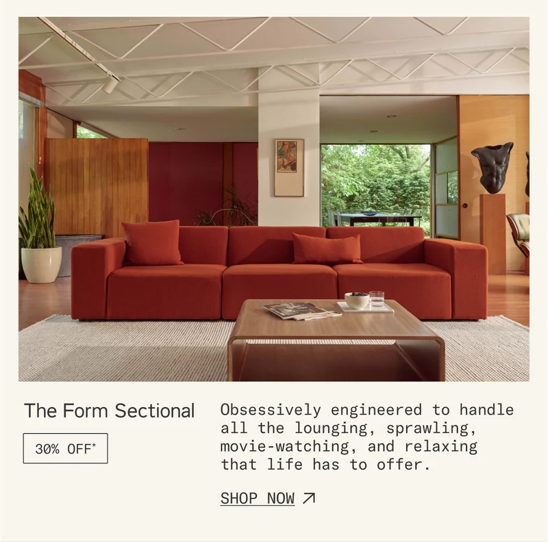 Save 30%* on The Form Sectional