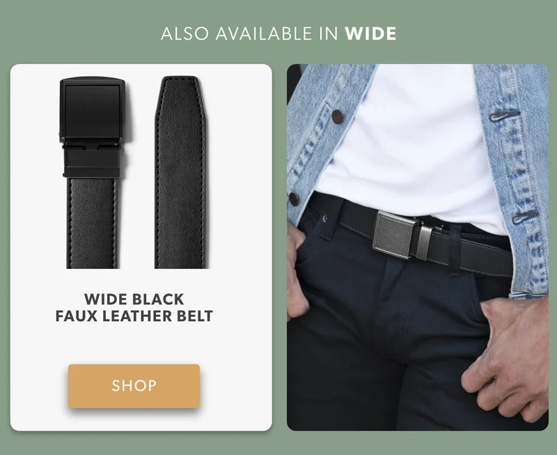 Shop Wide Black Belt