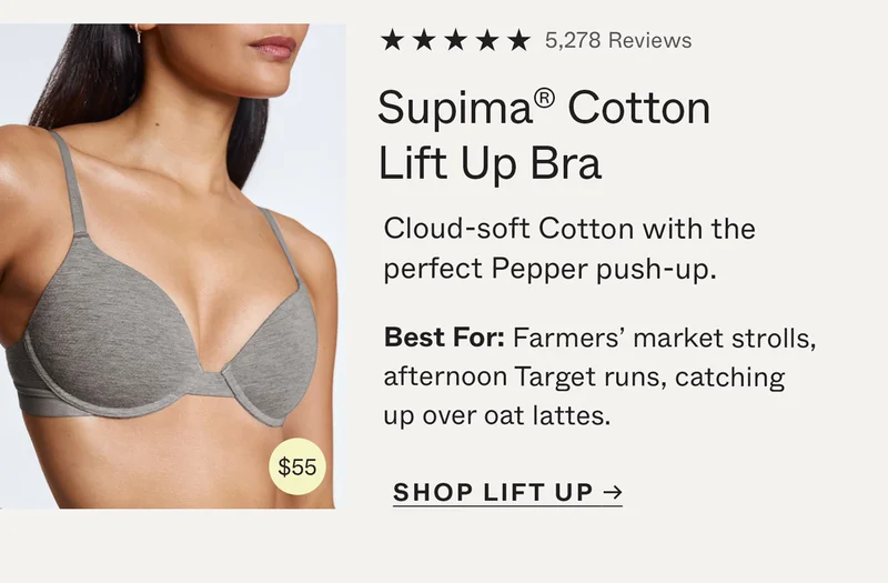 Supima Cotton Lift Up Bra