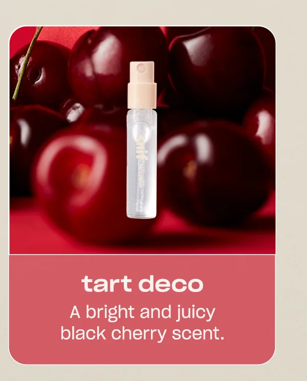 tart deco A bright and juicy black cherry scent.