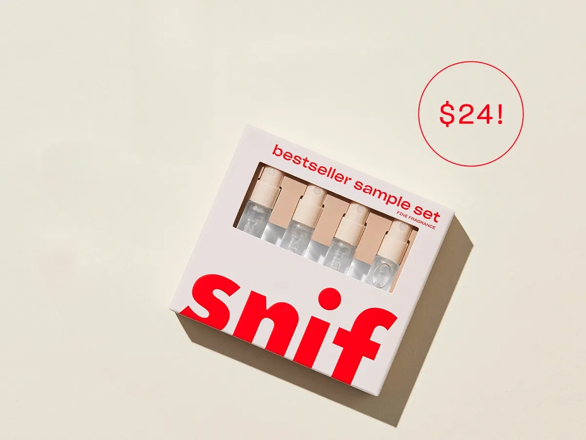 The set includes 2 ml samples of Sweet Ash, Tart Deco, Vanilla Vice, and Coco Shimmy.  $24.