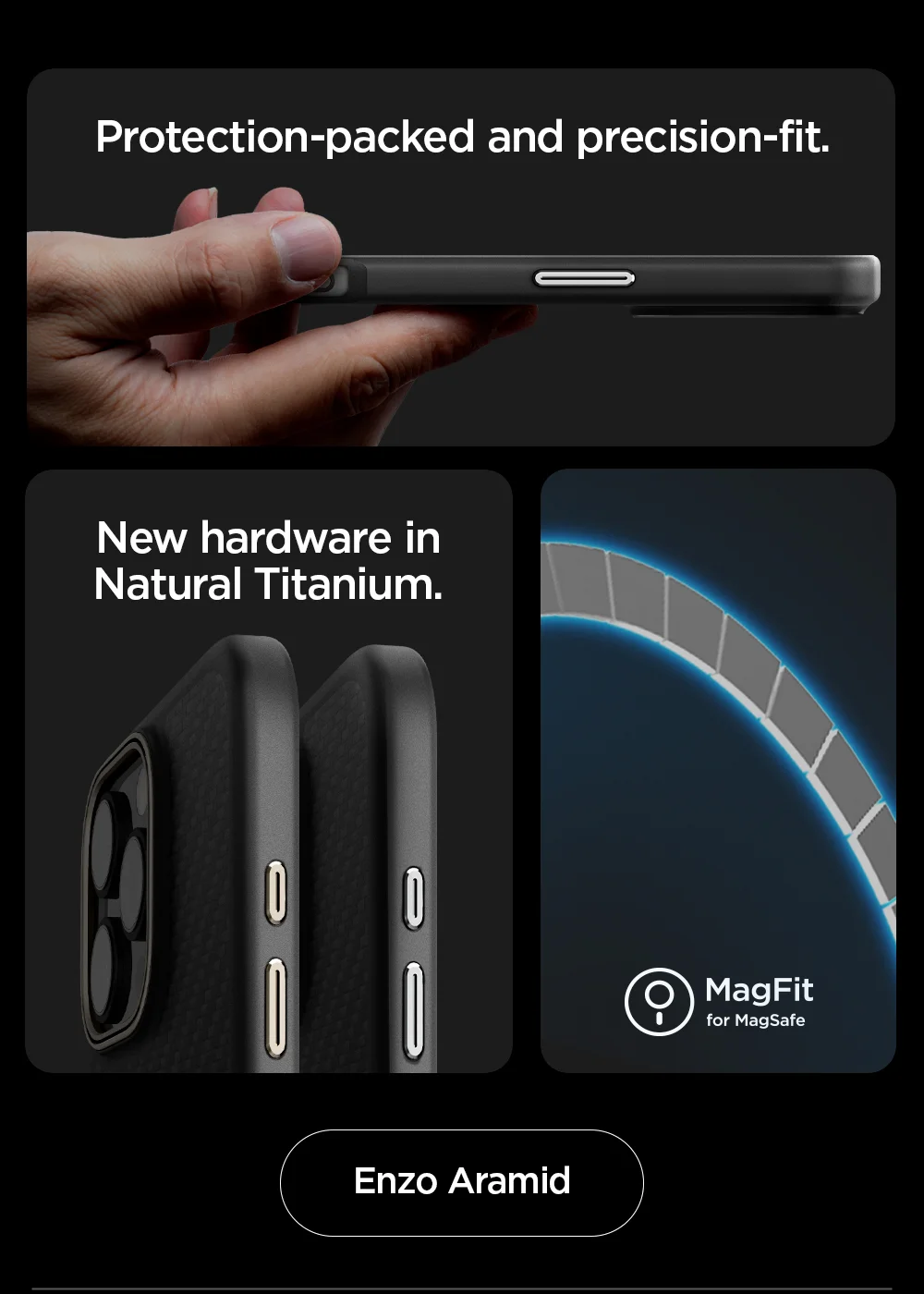 Protection-packed and precision-fit, premium colorways, and powerful MagFit for MagSafe.