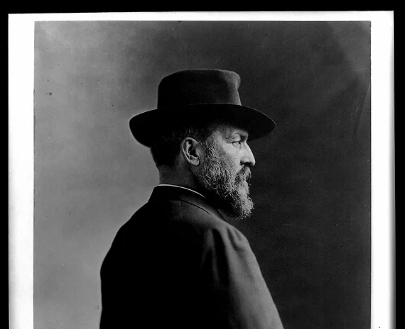 President James A. Garfield stands for a half-length portrait in Sarony, N.Y.