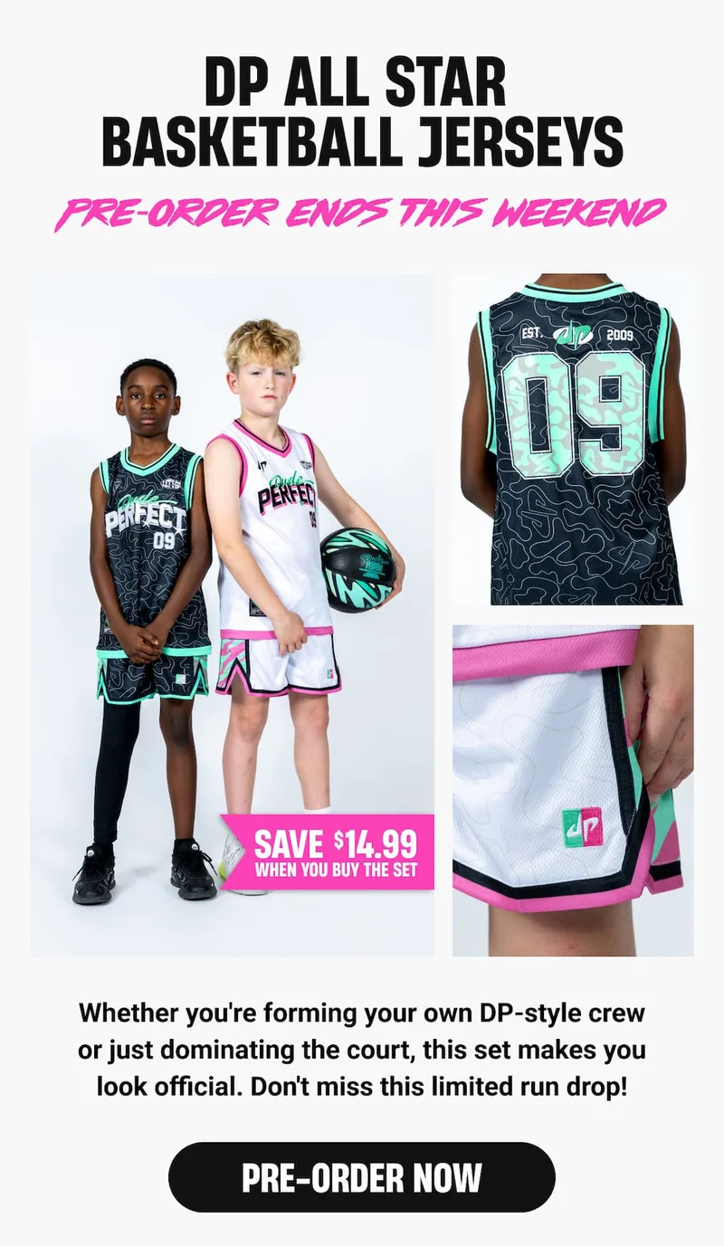DP ALL STAR  BASKETBALL JERSEYS |  Pre-order ends this weekend | Whether you're forming your own DP-style crew or just dominating the court, this set makes you look official. Don't miss this limited run drop | Whether you're forming your own DP-style crew or just dominating the court, this set makes you look official. Don't miss this limited run drop! -  PRE-ORDER NOW