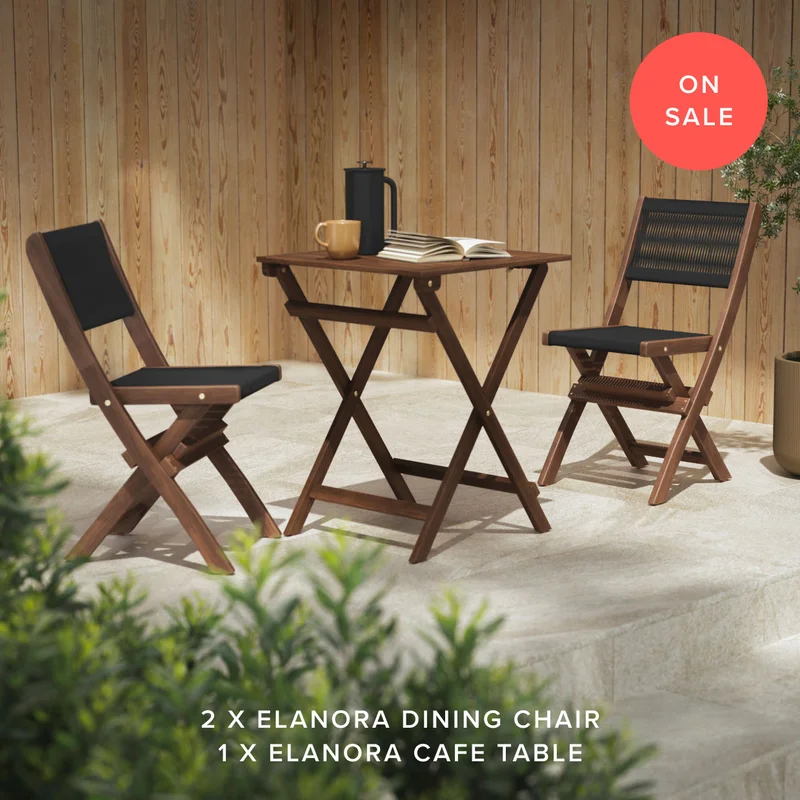 This folding set makes it easy to clear some room when you're done the bistro life. On Sale Now.