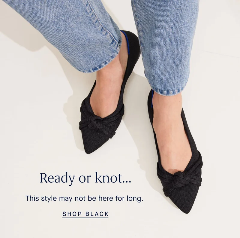Ready or knot…This style may not be here for long. SHOP BLACK