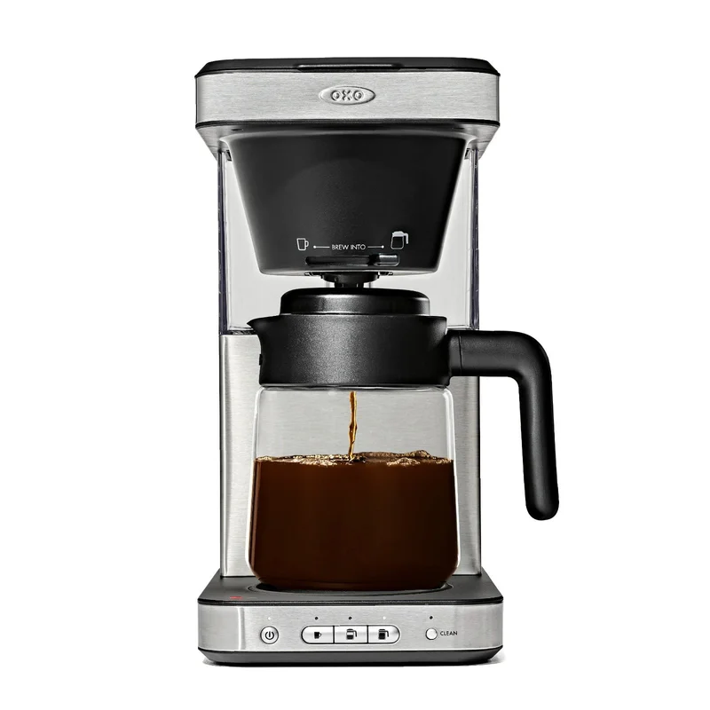 Image of 8-Cup Coffee Maker with Podless Single-Serve Function and Glass Carafe