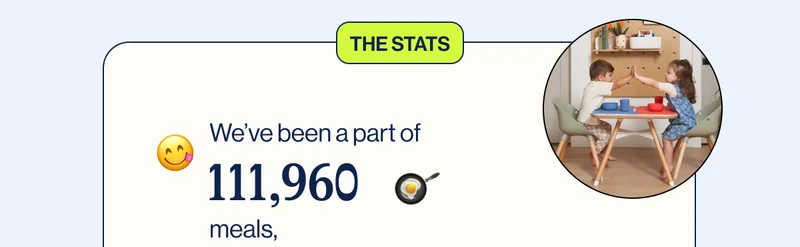 THE STATS We’ve been a part of 111,960 meals,