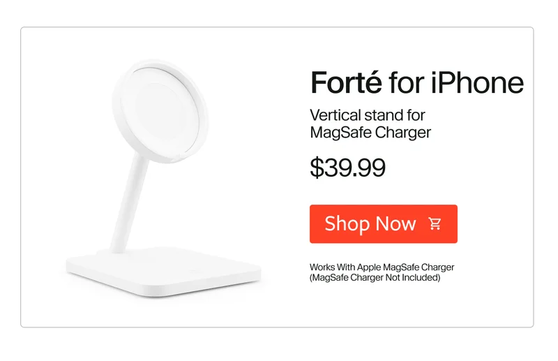 Forté for iPhone Vertical stand for MagSafe Charger