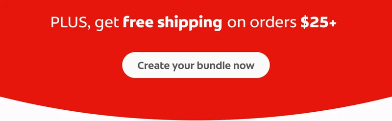 PLUS, get free shipping on orders $25+