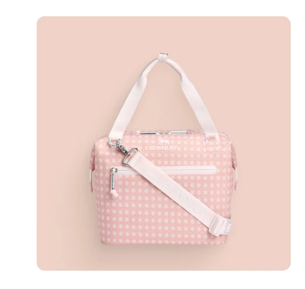 The All Day Julienne Mini Cooler | Rose Quartz Rattan
