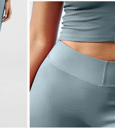 Impulse Ribbed V-Waist Pedal Pusher Legging