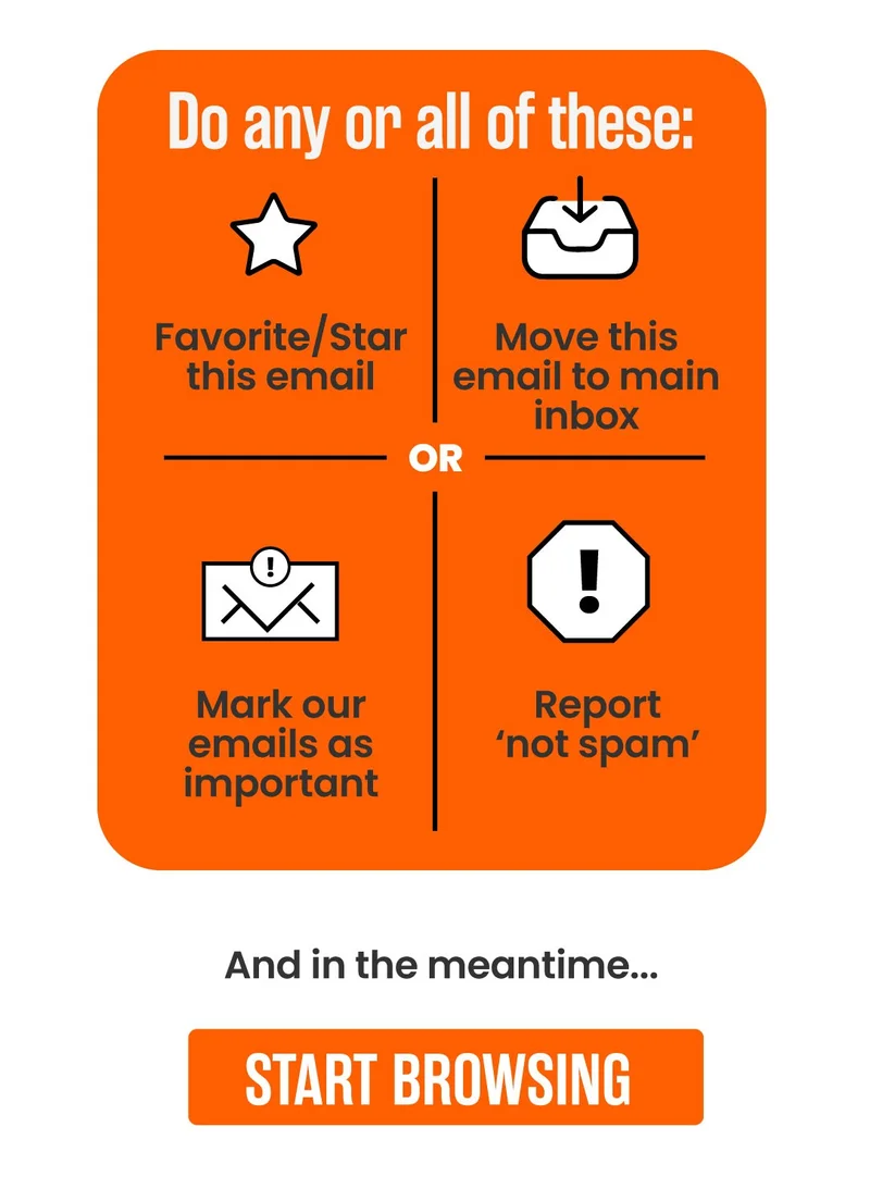 Moon Cheese | Do any or all of these: | Favorite /star this email | Move this email to main inbox | Mark our emails as important | Report 'not spam' | Start browsing