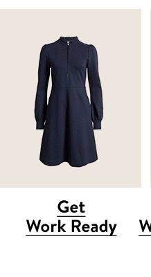 A navy blue dress.