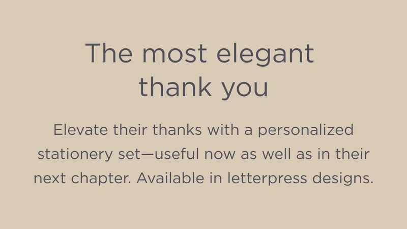 The Most Elegant Thank You