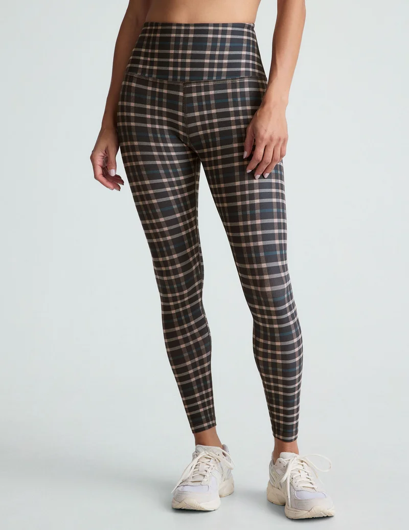 Image of Preppy Plaid SoftMark High Waisted Midi Legging