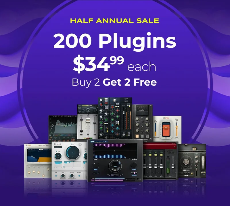 Half Annual Sale | 200 Plugins $29.99 each