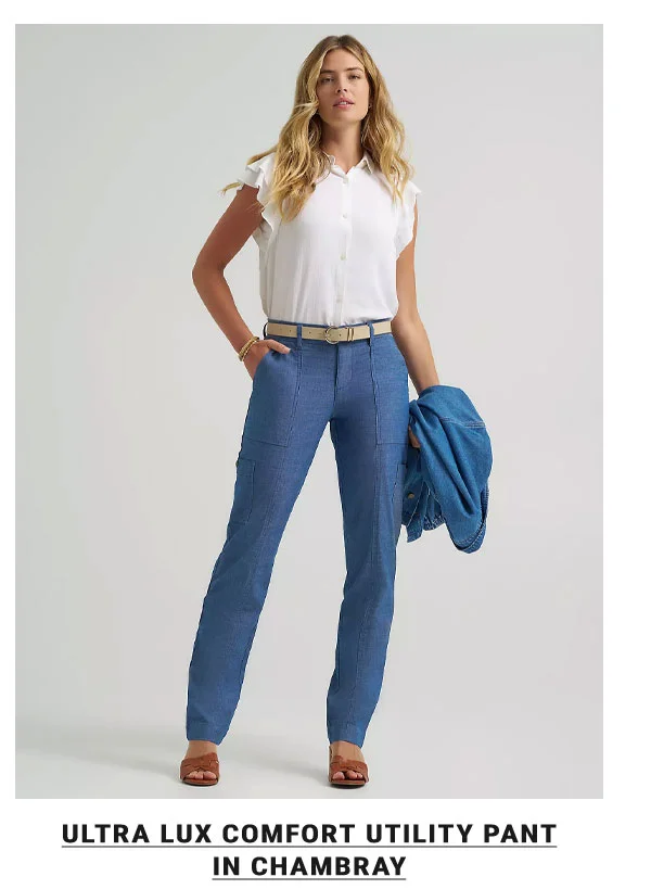 Ultra Lux Comfort Utility Pant In Chambray