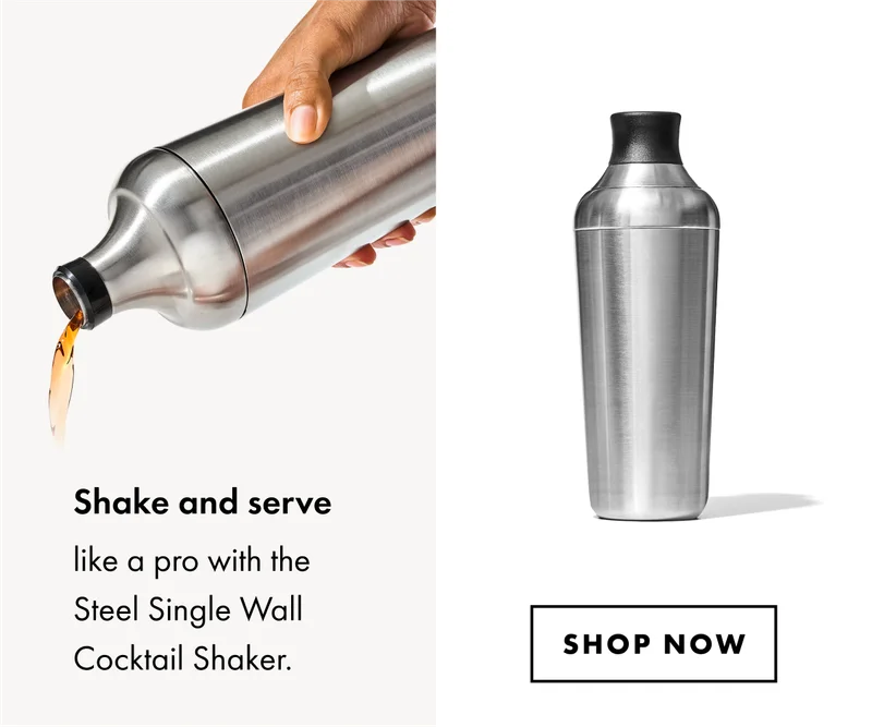 Steel single wall cocktail shaker
