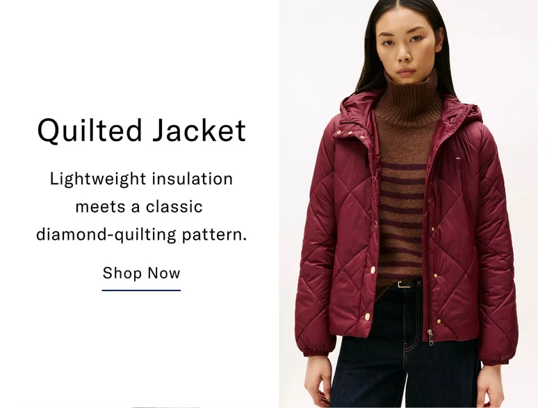 Quilted Jacket Lightweight insulation meets a classic diamond-quilting pattern. Shop Now