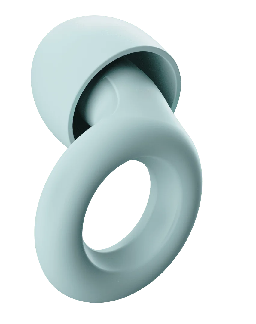 A Mint Loop Quiet earplug.