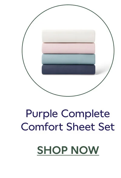 Purple Complete Comfort Sheet Set. SHOP NOW