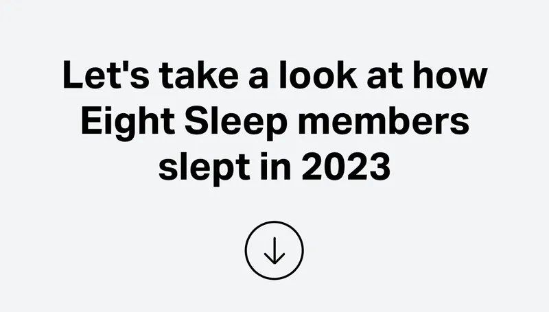 Let's take a look at how Eight Sleep members slept in 2023.