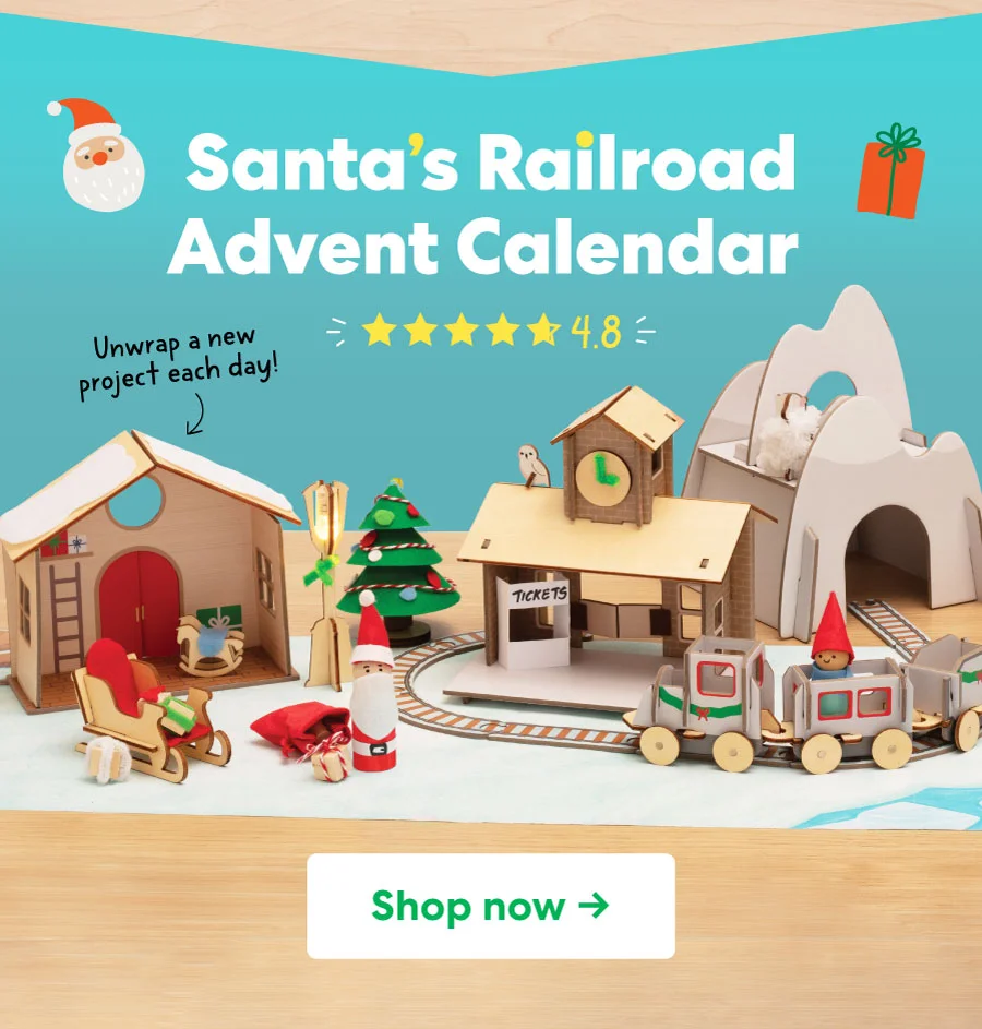 Santa's Railroad Advent Calendar