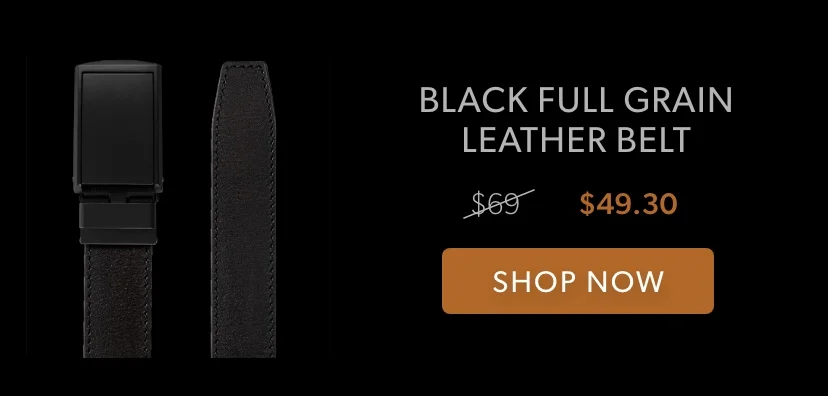 Black Full Grain Leather Belt