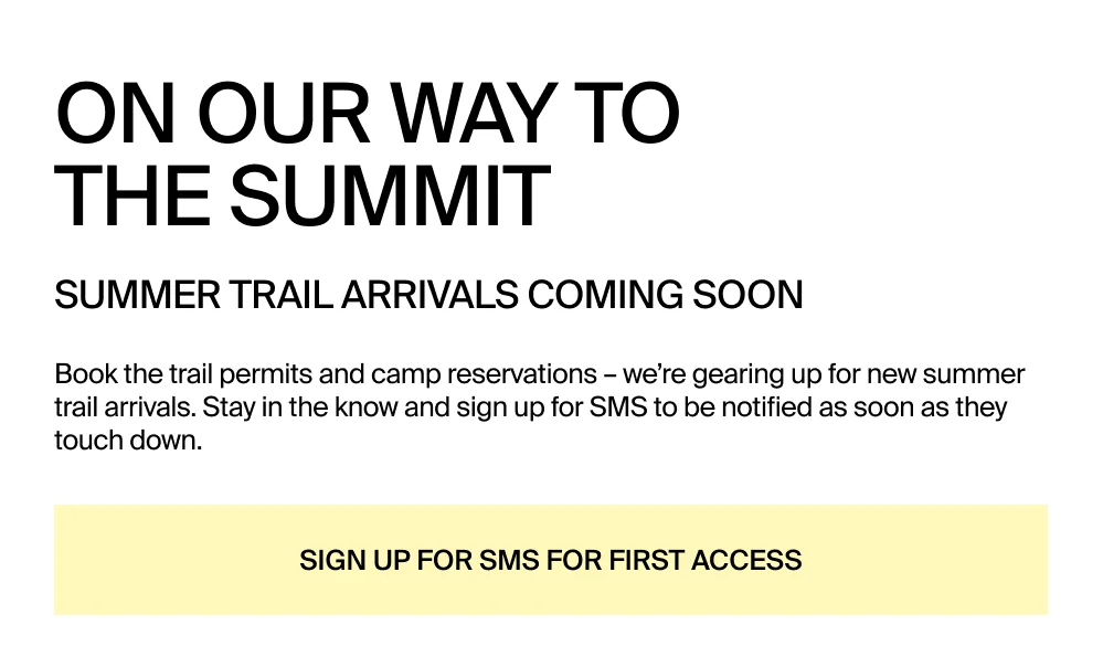 Sign up for SMS for first access